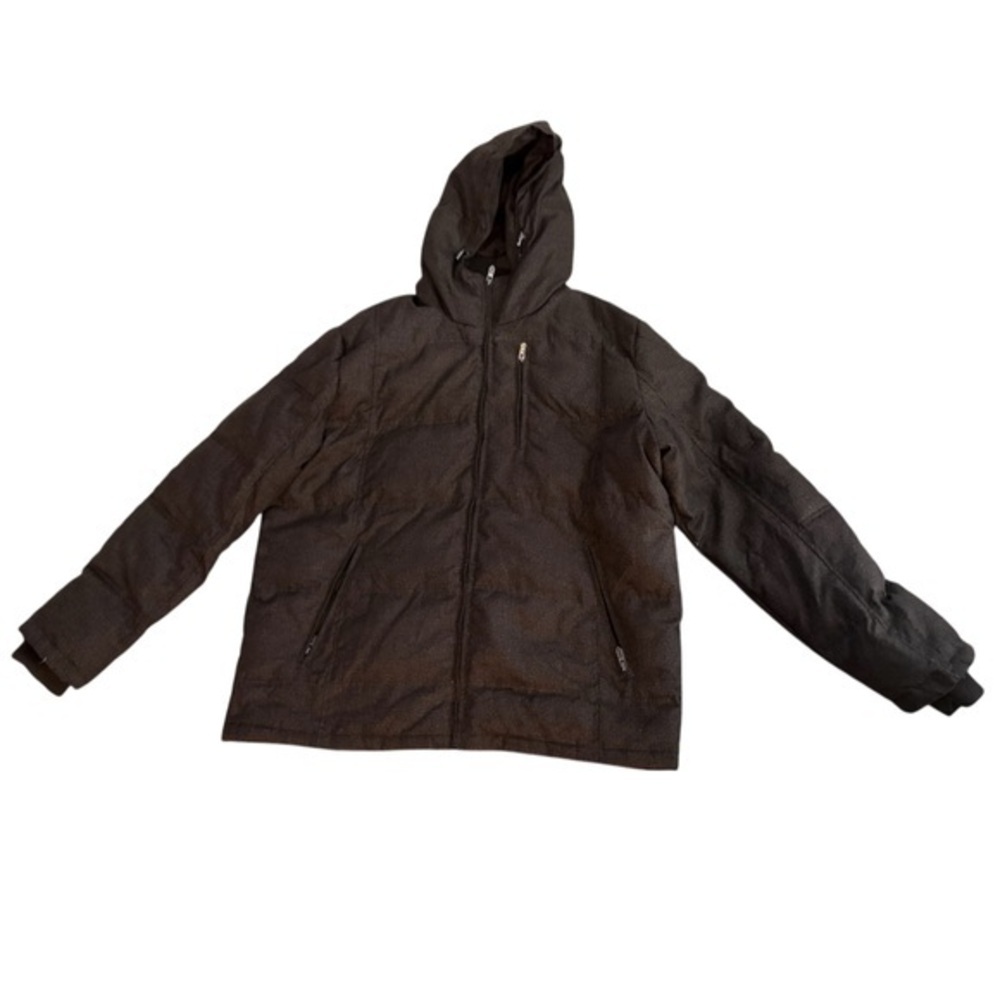 Foreign Exchange Brown Hooded Puffer Jacket Size XXL